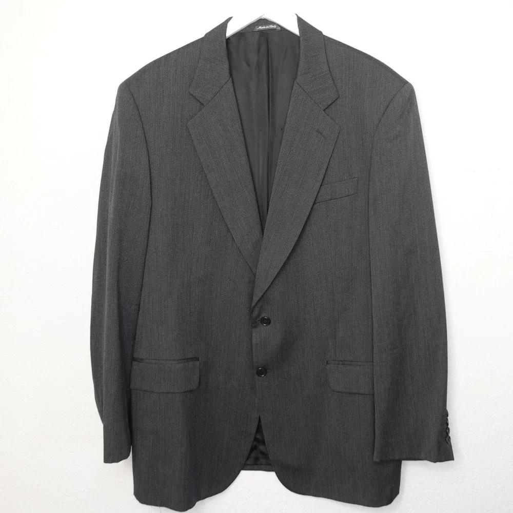 Missoni Uomo Blazer Mens 46L Gray Two Button Sport Coat Made in Italy Barneys NY
